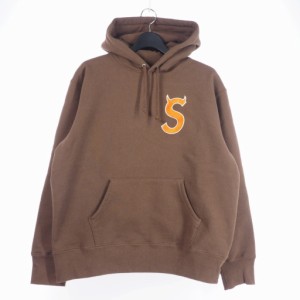 【中古】シュプリーム SUPREME S Logo Hooded Sweatshirt S ツノ ロゴ フーディー パーカー スウェット S ブラウン