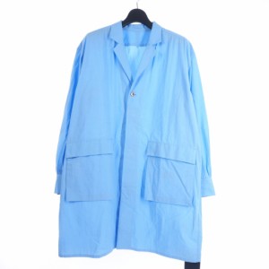 【中古】ウル URU SHIRTS COAT シャツ コート 長袖 チェスターコート 1 ブルー 青 23SCO01 メンズ