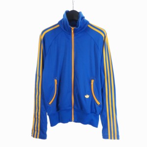 【中古】アディダス adidas 復刻 トラックジャケット ジャージ サイドライン S ブルー メンズ