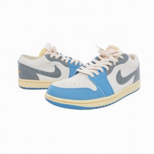 【中古】ナイキ NIKE エア ジョーダン1 ロー トーキョー 96 スニーカー US8 26?p ブルー グレー