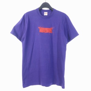 【中古】シュプリーム SUPREME 22S ボックス ロゴ Tシャツ 半袖 カットソー クルーネック プリント S 紫 パープル