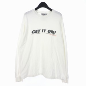 【中古】グッドイナフ GOODENOUGH 90S GET IT ON ヘインズボディロンT カットソー Tシャツ 長袖 L 白 ホワイト メンズ