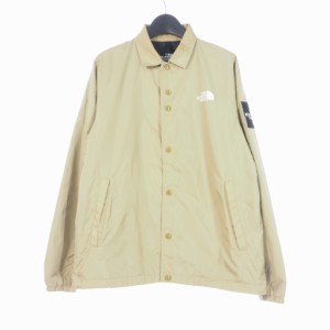 【中古】ザノースフェイス THE NORTH FACE The Coach Jacket ザ コーチジャケット ナイロンジャケット ロゴ M ベージュ