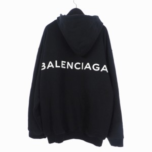 【中古】バレンシアガ BALENCIAGA 17AW Back Logo Hoodie オーバーサイズ バックロゴ フーディ パーカー プルオーバー