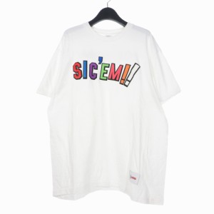 【中古】シュプリーム SUPREME ダブルタップス WTAPS 21AW Sic'em! Tee White リエム Tシャツ 半袖 L ホワイト