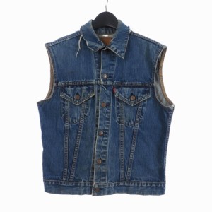 【中古】リーバイス Levi's 60S 70S ビンテージ 70505 BIGE 4TH デニムベスト トラッカージャケット カットオフ