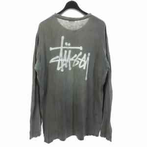 STUSSY 迷彩 ロングスリーブTシャツ Stussy 迷彩ロングスリーブ カットソー L stussy ワンポイント t
