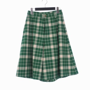 【中古】未使用品 エムエムシックス MM6 マルタン マルジェラ Martin Margiela チェック柄 ワイド ショート パンツ 38の