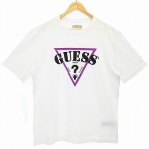 【中古】未使用品 ゲス GUESS 19 GUESSx88RISING GUE88RISING Tシャツ 半袖 コットン ロゴ プリント XS 白 メンズ