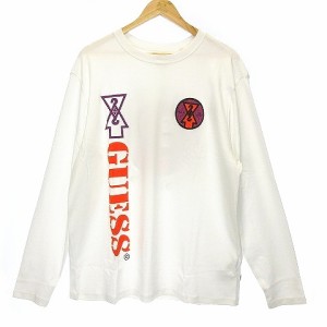 【中古】未使用品 ゲス 19AW GUESSx88RISING GUE88RISING Tシャツ 長袖 ロンT オーバーサイズ プリント XS 白 メンズ