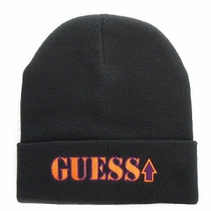 【中古】未使用品 ゲス GUESS 19AW GUESSx88RISING GUE88RISING ニット帽 ニットキャップ ビーニー ONE 黒 メンズ