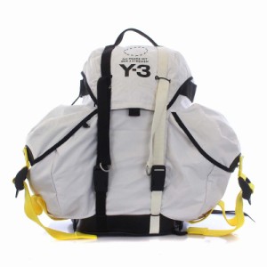 【中古】Y-3 アディダス ヨウジヤマモト Utility Backpack Bag リュックサック デイパック バッグ レザー 切替 白 黒