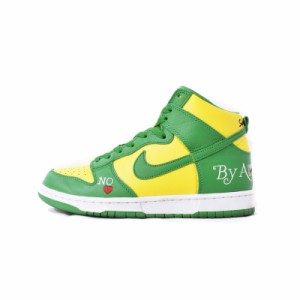 【中古】ナイキ エスビー NIKE SB シュプリーム Supreme Dunk High BY ANY MEANS スニーカー US7.5 緑 DN3741-700