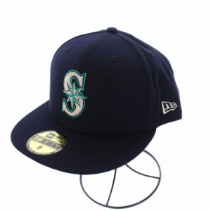 【中古】NEW ERA 59FIFTY MLBオンフィールド シアトル・マリナーズ ゲーム ベースボールキャップ 野球帽 8 63.5cm 紺