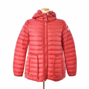 【中古】モンクレール MONCLER 18SS RAIE ライトダウンジャケット ショート ワッペン 1 赤 レッド D10934690899 53048