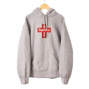 Supreme Cross Box Logo Grey グレー L 送料込トップス