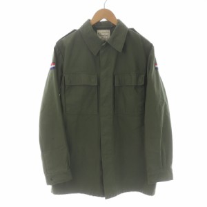 【中古】オランダ軍 1991 シャツジャケット ミリタリー スナップボタン カーキ /SI36 メンズ