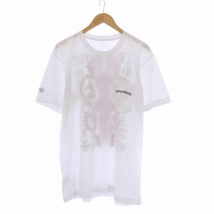 【中古】クロムハーツ CHROME HEARTS Eye CHART Dagger T-Shirt アイチャート ダガー Tシャツ カットソー 半袖 XL 白