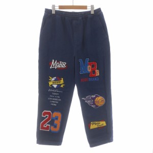 【中古】モブ MOBB. ワッペンデニムパンツ WAPPEN DENIM PANTS イージー L INDIGO インディゴ マルチカラー /SI27