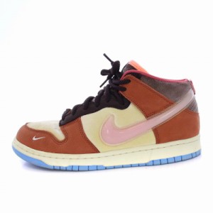 【中古】ナイキ NIKE DUNK MED SOFT PINK ダンク ミッド チョコレート ミルク スニーカー US9 27cm DJ1173-700