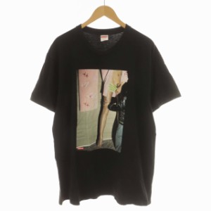【中古】シュプリーム SUPREME 22SS Model Tee Tシャツ カットソー クルーネック 丸首 半袖 プリント L 黒 ブラック
