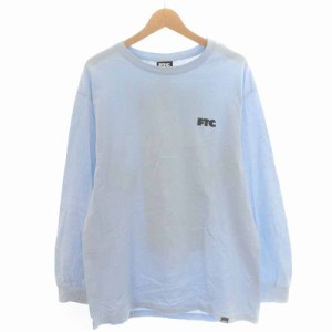 【中古】エフティーシー FTC FOR THE CITY カットソー Tシャツ ロンT プリント 長袖 L 水色 ライトブルー /YI3 メンズ