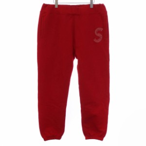 【中古】シュプリーム SUPREME S LOGO SWEATPANT Sロゴ スウェットパンツ 裏起毛 XL 赤 レッド /DK メンズ