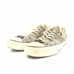 【中古】コンバース CONVERSE × WACKO MARIA ALL スニーカー シューズ パイソン柄 28.0cm ベージュ 1CL624