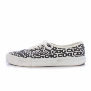 【中古】VANS CDG COMME des GARCONS Authentic LX Blanc De Blanc スニーカー US10 28cm 黒 白 /KH ■GY20 メンズ