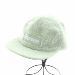 【中古】シュプリーム SUPREME 19AW Faux Fur Camp Cap キャップ 帽子 フェイクファー ロゴ 水色 ライトブルー