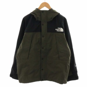 【中古】ザノースフェイス THE NORTH FACE Mountain Light JACKET マウンテンパーカー M カーキ 黒