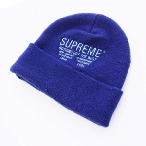 【中古】シュプリーム SUPREME nothing but beanie ニット帽 ニットキャップ ビーニー ロゴ刺繍 紺 ネイビー