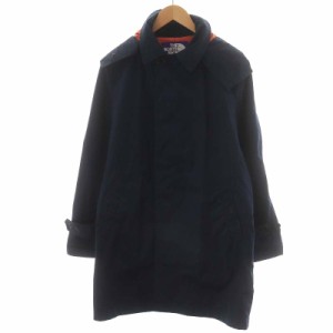 【中古】ノースフェイス パープルレーベル THE NORTH FACE PURPLE LABEL PRIMALOFT ステンカラーコート ロング丈 M 紺