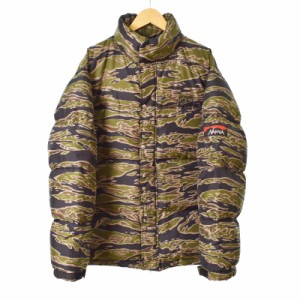 【中古】ワコマリア NANGA 20AW TIGERCAMO DOWN JACKET タイガーカモ ダウンジャケット M カーキ 20FW-WMO-NA05