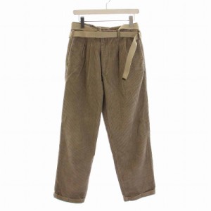 【中古】メゾンエウレカ 070 VINTAGE REWORK CHINOS corduroy リメイクチノパン コーデュロイ パンツ S ベージュ