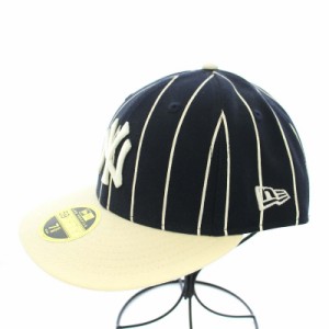 【中古】ニューエラ 59FIFTY 2TONE ニューヨーク・ヤンキース ベースボールキャップ 野球帽 帽子 60.6cm 紺 メンズ