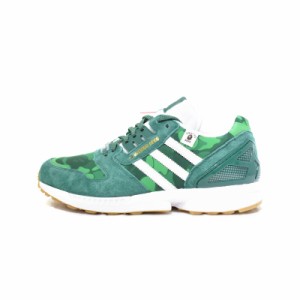 【中古】未使用品 adidas originals A BATHING APE UNDEFEATED ZX 8000 Green スニーカー 28cm 緑 FY8851 ■GY18