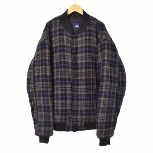 【中古】ステューシー STUSSY ジャケット チェック ウール XL グレー メンズ