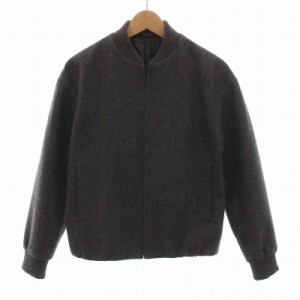 【中古】カルバンクライン CALVIN KLEIN ジャケット ブルゾン ジップアップ ウール カシミヤ混 アウター 34 S グレー 