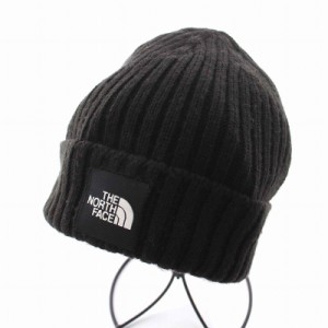 【中古】ザノースフェイス THE NORTH FACE ニット帽 帽子 ニットキャップ ビーニー 黒 ブラック メンズ レディース