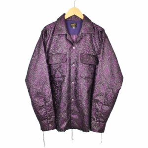 【中古】ニードルス ニードルズ Needles 21SS C.O.B Classic Shirt Poly Lame Da オープンカラーシャツ ラメ S J0137