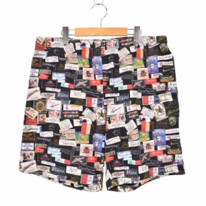 【中古】シュプリーム SUPREME 21SS Labels Pique Short ラベル柄 ピケ ショーツ ショートパンツ ハーフパンツ 総柄 L