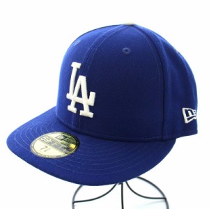 【中古】ニューエラ NEW ERA 59FIFTY Los Angeles Dodgers ベースボールキャップ 野球帽 帽子 7 1/2 59.6cm 青 メンズ