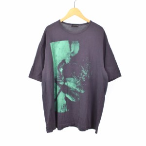 【中古】ラッドミュージシャン LAD MUSICIAN Tシャツ カットソー 半袖 クルーネック プリント 46 グレー メンズ