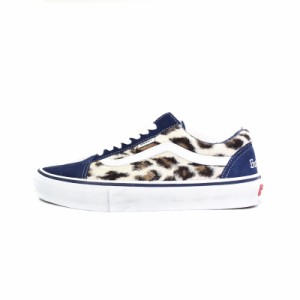 【中古】未使用品 SUPREME Vans Leopard Old Skool レオパード オールドスクール スニーカー ローカット 27cm 紺