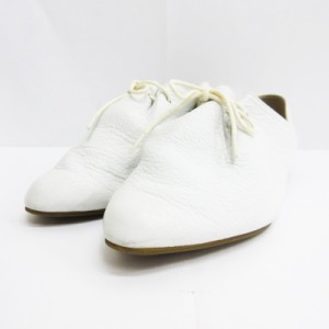 【中古】ダイアナ DIANA ドレスシューズ フラット パンプス スムースレザー 白 ホワイト 22.0cm 靴 レディース