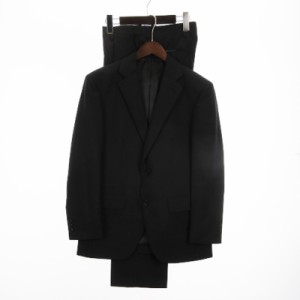 【中古】未使用品 ハントレークラブ HuntleighClub タグ付き スーツ フォーマル ジャケット シングル パンツ 黒 A4