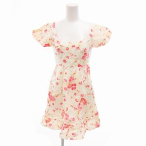 美品♡リズリサ♡ ローズリボンシフォンワンピース♡ピンク