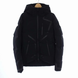 【中古】デサント 水沢ダウン ALLTERRAIN STORM DOWN JACKET ジップアップ フード S 黒 ブラック /KH ■GY18 メンズ