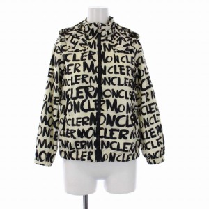 【中古】MONCLER 19年 HANOI GIUBBOTTO JACKET マウンテンパーカー 総柄 10 anni140cm 白 黒 E19544610805 /KH キッズ